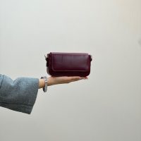 کیف چرمی زرشکی