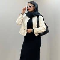 کت چرمی ترکیبی