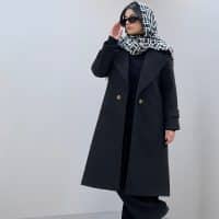 پالتو بلند فوتر یقه انگیلیسی