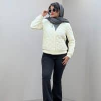 کاپشن کلاه دورس جلو دکمه