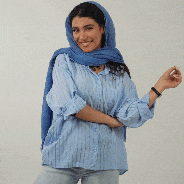 شومیز راه راه توری JEBER - تصویر 13