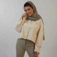 شومیز کتان خطی