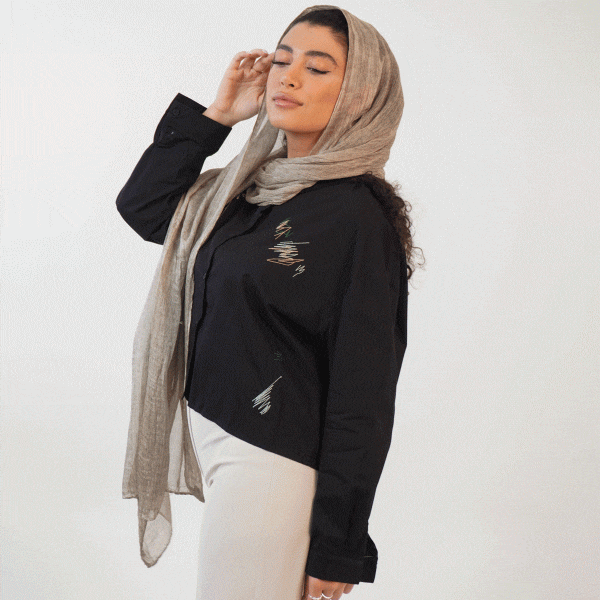 شومیز کتان خطی - تصویر 10