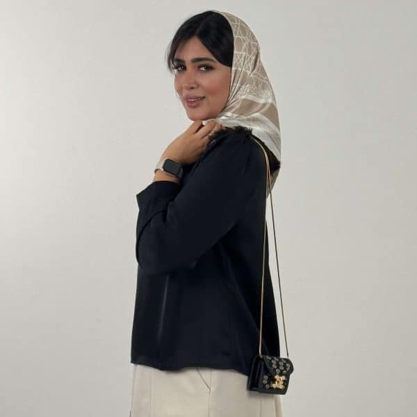 شومیز ساتن یقه گیپور - تصویر 2