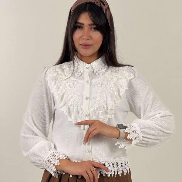 شومیز کریشه گیپوری - تصویر 3