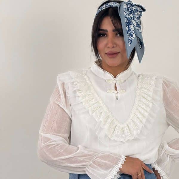 شومیز پروانه مرواریدی - تصویر 8